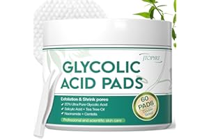 Glycolic Acid Pads for Face and Body: 60 Count Exfoliating Face Pads with Salicylic Acid and Niacinamide Reduce Surface Skin 