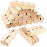 ISUSSER 15Pcs 3.9x1.4 Inches Wood Table Number Stands, Wood Place Card Holders, Picture Holder Acrylic Sign Holders for Wedding, Ceremony, Birthday, Party, Home Decoration, Events ﻿