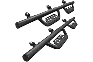 SMANOW Drop Down Style Running Boards Compatible with 2018-2025 Wrangler JL 4 Door,Dual-Stage Textured Black Powder, 3 Inch Step Bars Side Step, Wrangler Running Boards 4 Door