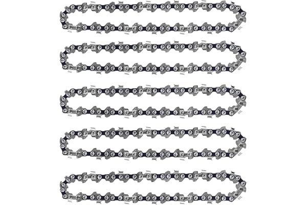 8 Inch Chainsaw Chain Replacement- 5 Chains for 8 Inch Mini Chainsaw with 45 Drive Links, 1/4" LP Pitch, 043'' Gauge, Compati