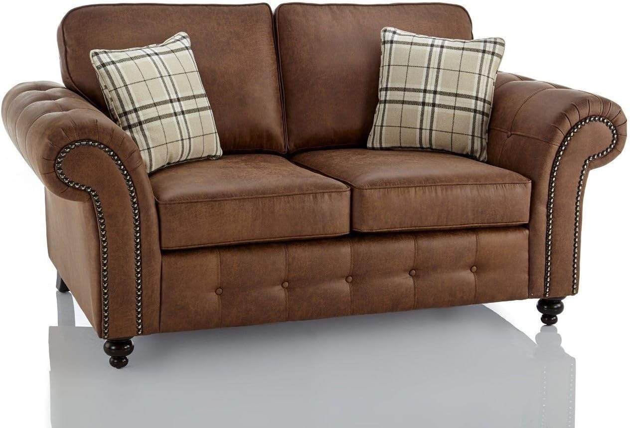 Homeflair Oakland Faux Leather 2 seater sofa Amazon.co.uk Kitchen & Home