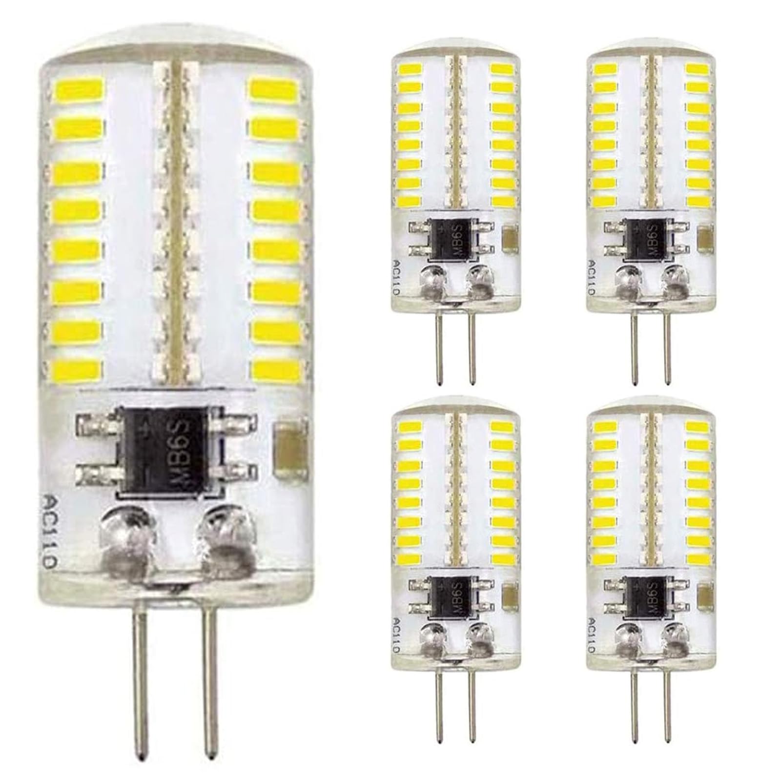 Photo 1 of ZHENMING 110V- 130V G4 LED Bulb 120V Dimmable 3W(20W 30W Halogen Equivalent) Cool White 6000K Lamp (Cannot be Used at Low Voltage 12V) - Pack of 5