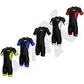 Sparx Men's Elite Sleeved Triathlon Suit Short Sleeve Trisuit SpeedSuit Skinsuit Swim-Bike-Run