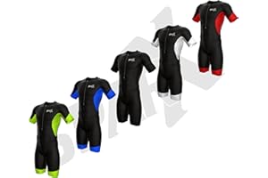 SPARX SPORTS Sparx Men's Elite Sleeved Triathlon Suit Short Sleeve Trisuit SpeedSuit Skinsuit Swim-Bike-Run