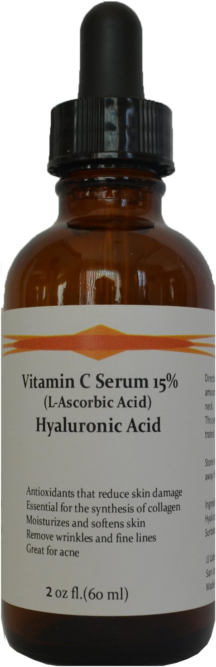Vitamin C Skin Serum 15% (L-ascorbic Acid) with Pure Hyaluronic Acid Anti Aging Serum 32oz
