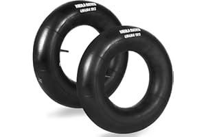 HAKULA MATATA 4.80/4.00-8" Durable Replacement Inner Tube with TR-13 Straight Valve Stem, Heavy Duty Inner Tire Wheel for Wheelbarrows, Mowers, Hand Trucks and More, 2Packs, Black