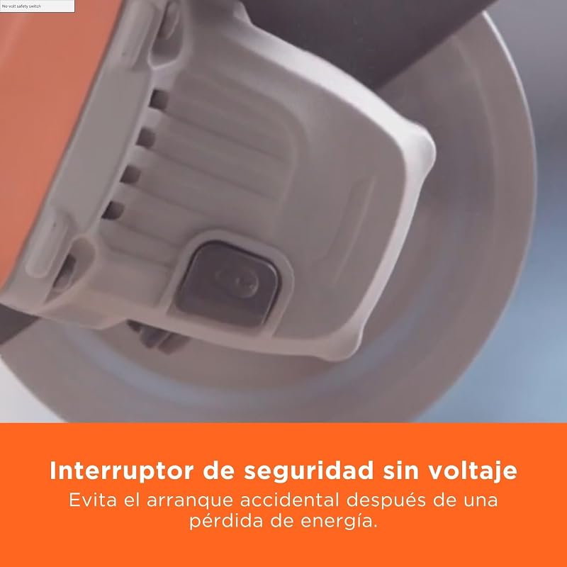 Black+decker beg010-qs - moedor 115 mm, 710 w, 12.000 rpm, cabo ajustável em 2 posições, diâmetro compacto, preto/laranja