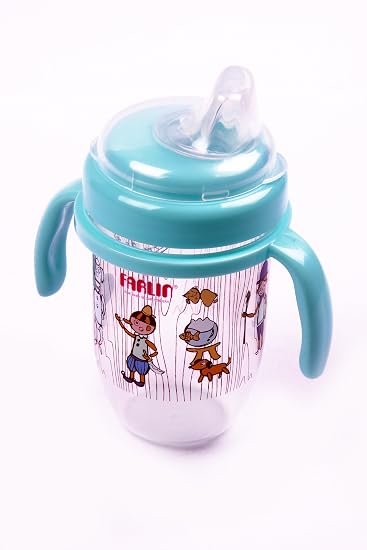 Farlin Baby JAime Gulu Gulu Bpa Free Sipper Cup /Spout Learner Cup 4+ Month (240 Ml)-Blue