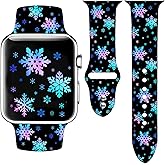 Watch Band Compatible with Apple Watch Band 38mm 40mm 41mm 42mm 44mm 45mm 46mm 49mm, Soft Silicone Waterproof Strap for iWatch Bands Series 10 9 Ultra 8 7 6 5 4 3 2 1 SE Women Men