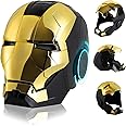 TPTITGC Iron MK5 Helmet Voice Control Wearable Cosplay Electronic Open/Close LED Eyes 1:1 Mask Model Black Gold