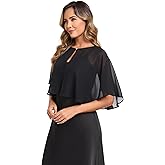 TONGFANTFL Women's Soft Chiffon Capelets Shawls and Wraps for Evening Wedding Cape Bole Cover Up