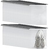 100Pcs Shoe Bags for Travel,PLULON 15.7" x 11.8" Clear Drawstring Storage Plastic Bags Shoes Organizer for Packing Waterproof Dustproof Women Men Portable Travel Essentials