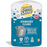 Lemi Shine Natural Dishwasher Cleaner and Deodorizer - 1.76 oz | Hard Water Citric Acid Cleaning Powder - Lemon Scented Eco-Friendly Dishwasher Cleaner &amp; Deodorizer