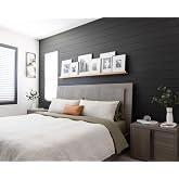 Real Wood Wall Planks-5" White Shiplap Panel Peel and Stick 10Pack 12.5SqFt | 5in wide solid wood shiplap planks-easy DIY wall shiplap panels Perfect for accent wall,backsplash,bedroom, living room