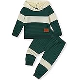 Latnnut Toddler Baby Boy Clothes Fall Winter Outfit Long Sleeve Patchwork Hoodie Sweatshirt and Jogger Sweatpants Sweatsuit