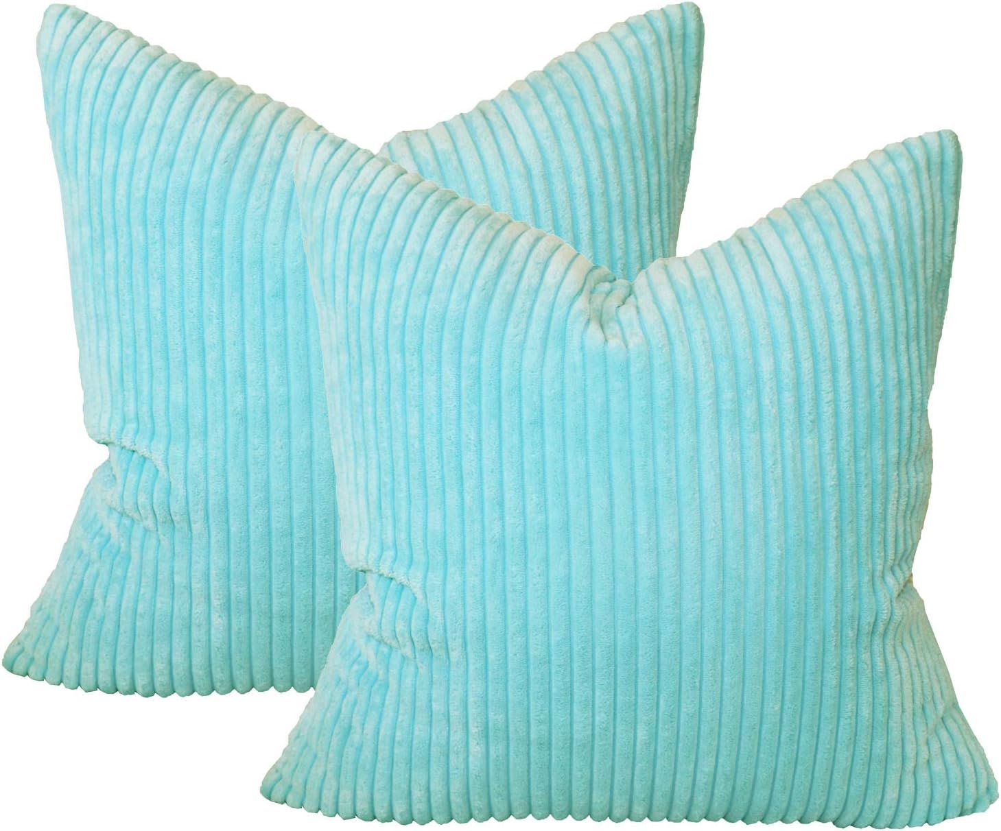 Amazon Com Sykting Decorative Pillow Covers Striped Corduroy