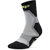 CEP Core Run Cushion Mid Cut Compression Socks - Plush Blister-Free Running Socks for Men & Women with Achilles Stabilization