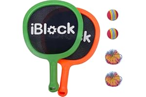 Smartwo Portable Paddles and Bouncy Balls Set for Kids or Adults’ Indoor Outdoor Activities, Sport Game for Beginner or Intermediate, Swing Racket in Beach Pool Backyard Playground Lawn Park or Court