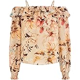 Guess Womens Eco Off Shoulder Lucy Jacquard Top