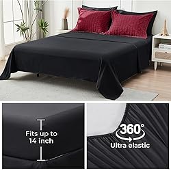 HYMOKEGE Red & Black Twin XL Comforter Set