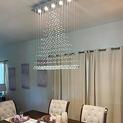 Contemporary Modern Crystal Rain Drop Chandelier