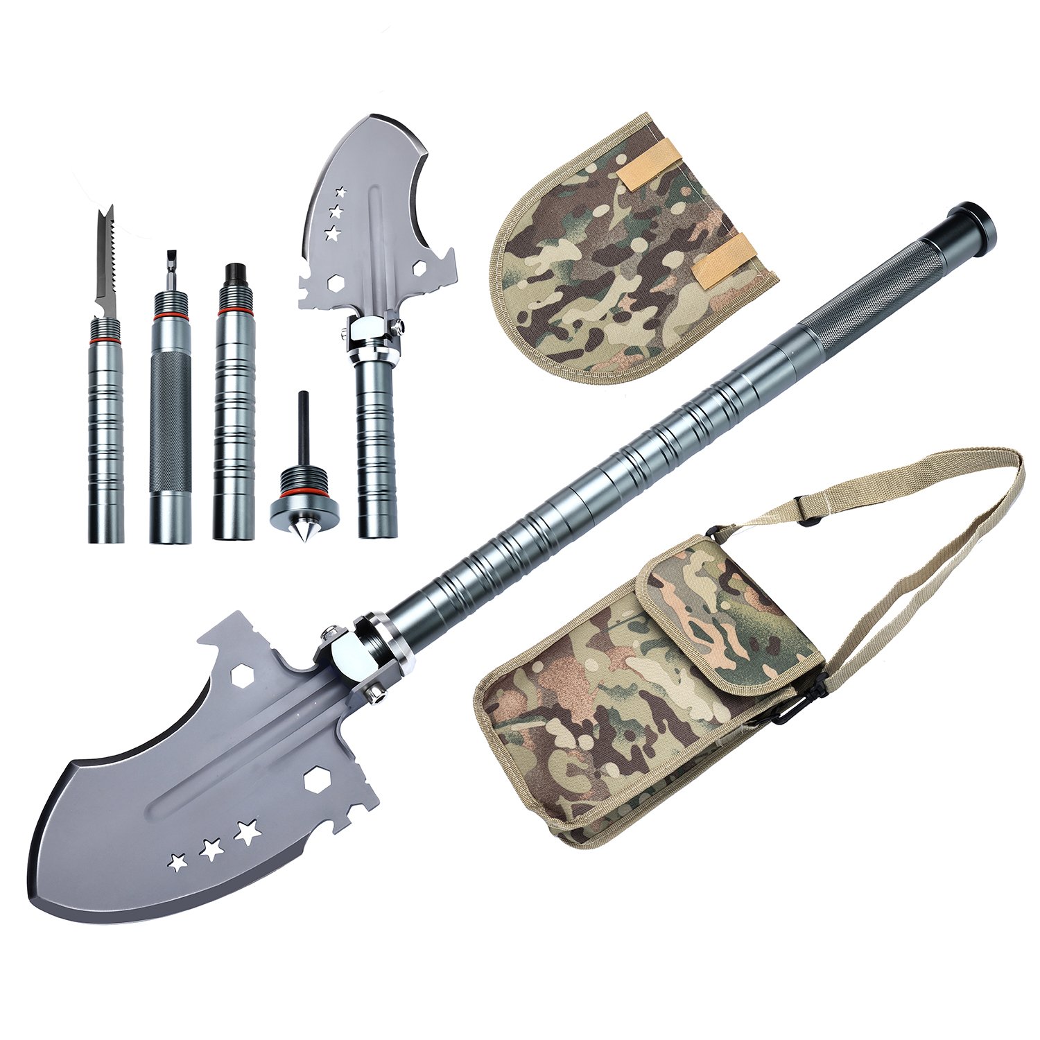 Folding Shovel Multi Tool Outdoor Camp Saw Bottle Opener Garden Outdoor New eBay