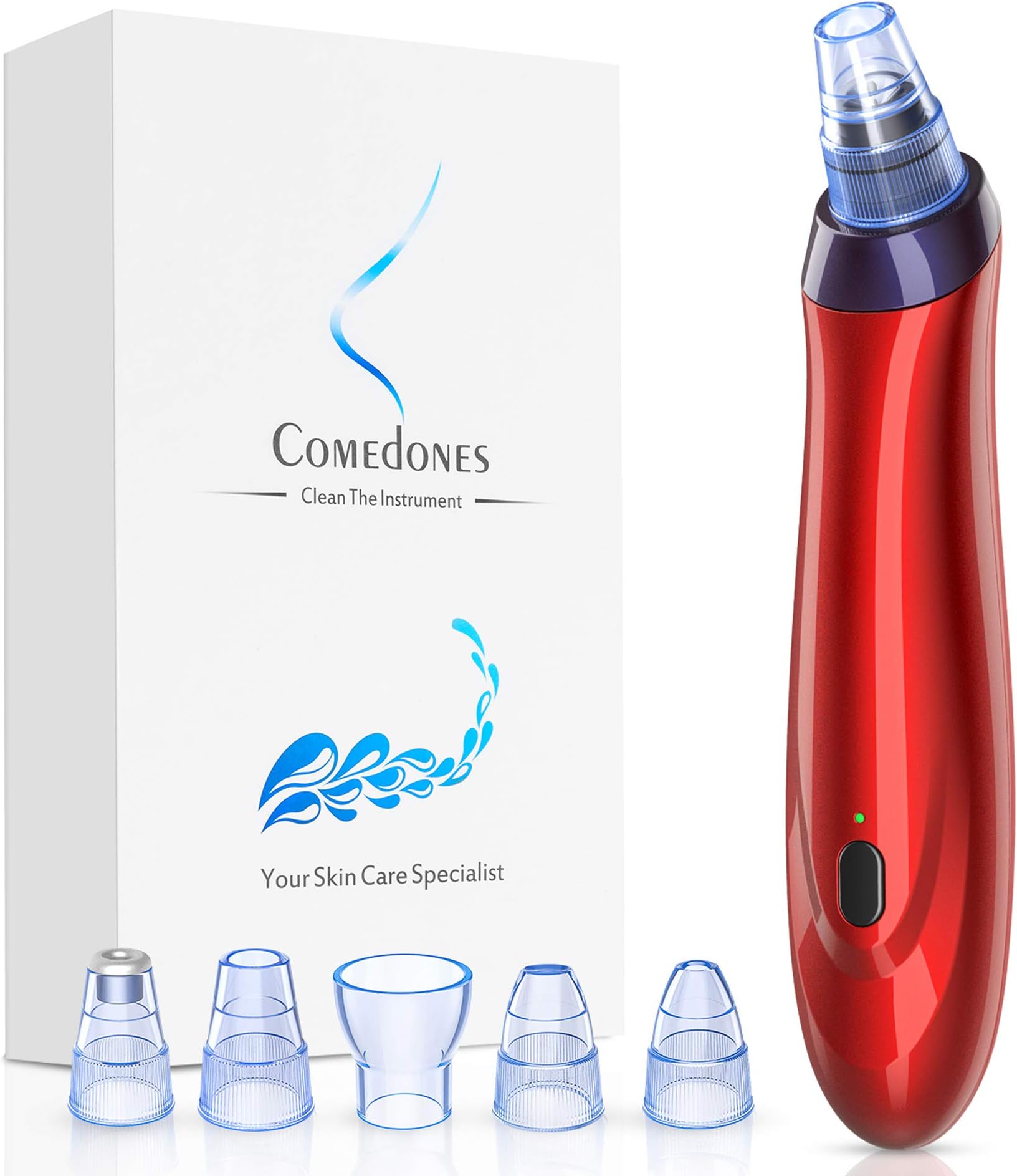 Blackhead Remover 5- in-1 Pore Vacuum Electric Blackhead Extractor USB Rechargeable 3 Adjustable Strength Beauty Exfoliators Comedone Machine Pore Cleanser for Acne Facial Pore Clean