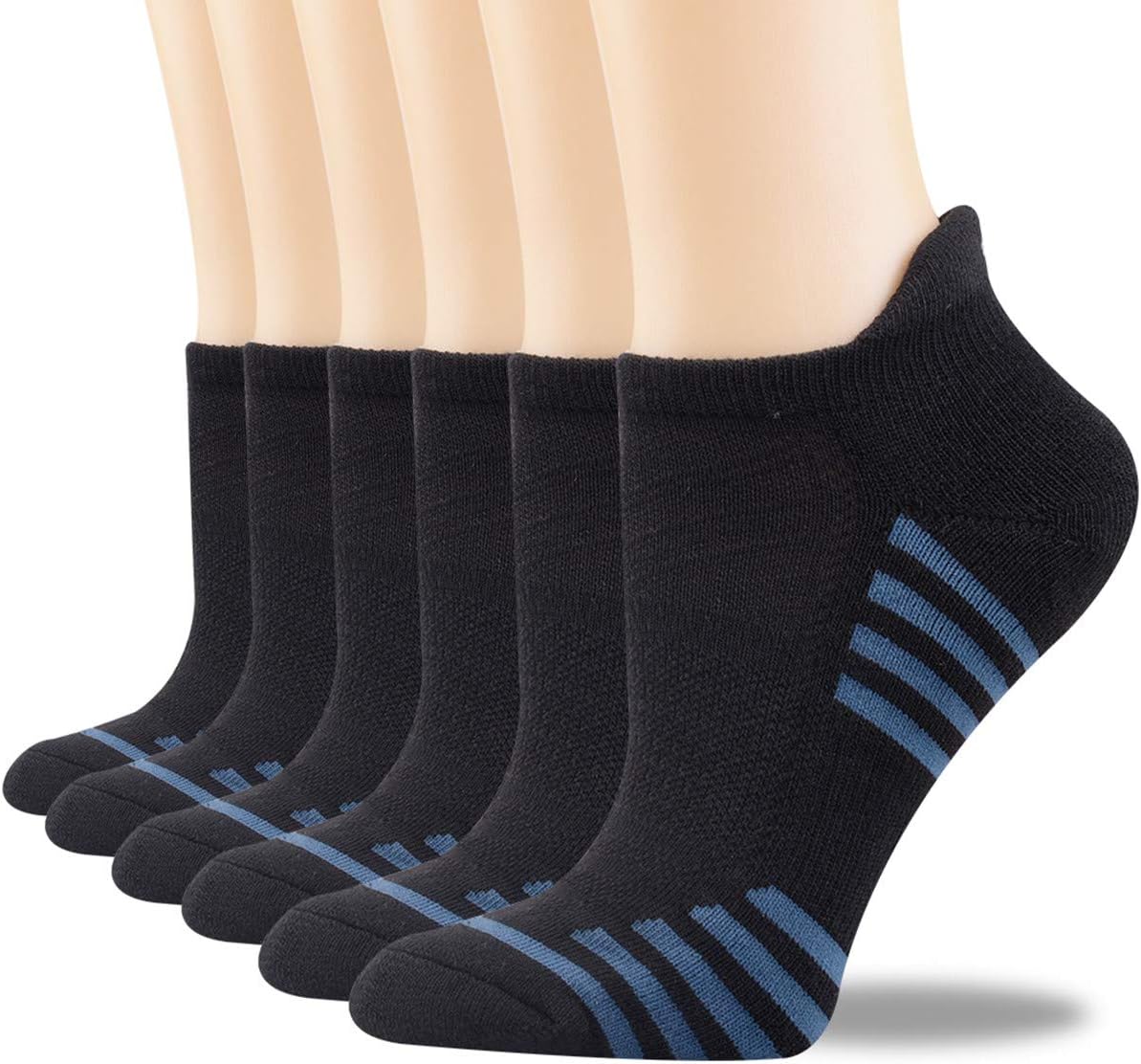 FUNDENCY 6 Pack Women Ankle Athletic Socks Low Cut Breathable Running Tab Socks with Cushion Sole