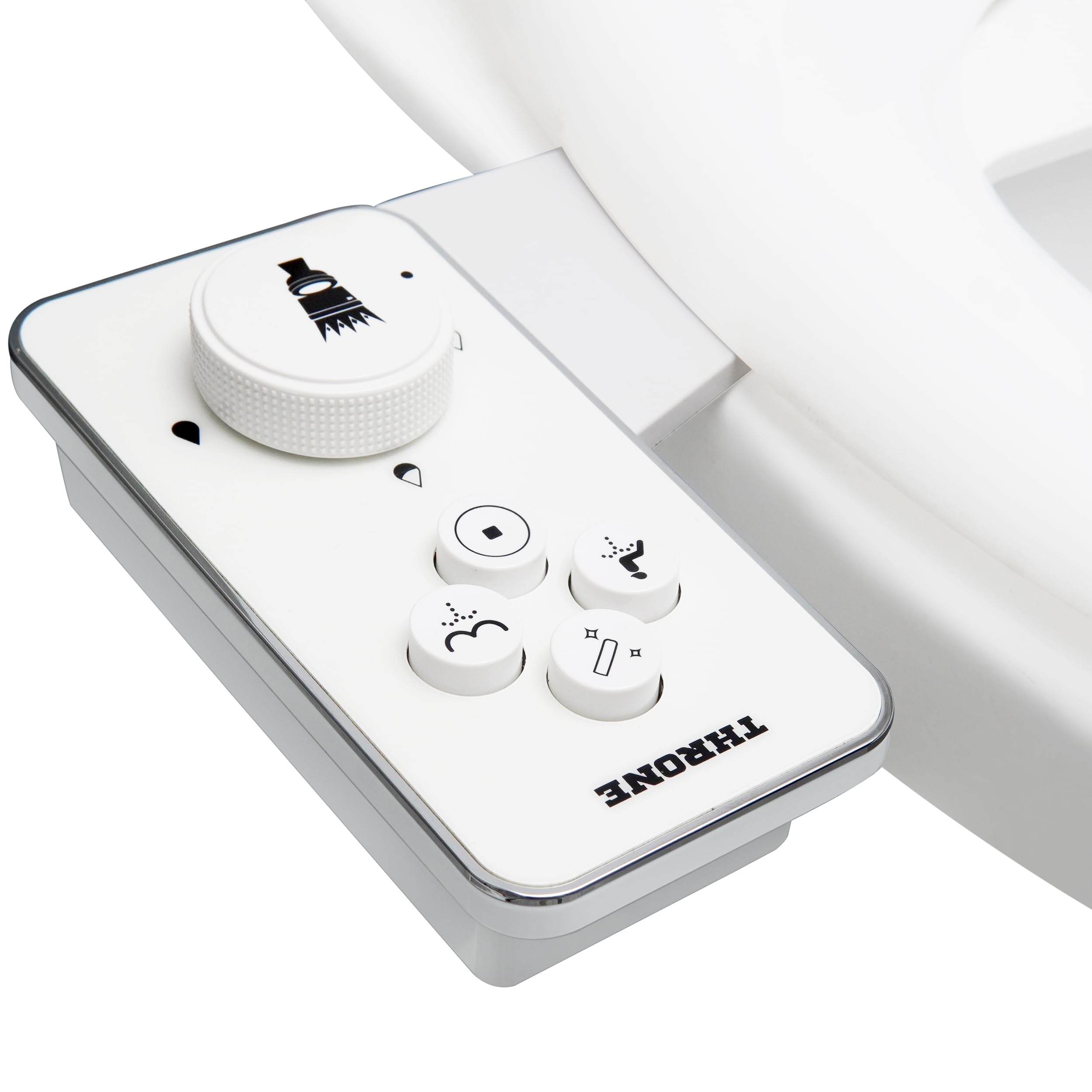 Throne Bidet Attachment for Toilet – USA Patented - Non-Electric Self Clea