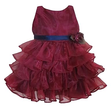 maroon colour dress for baby girl