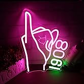 Tiabuy Aka Sorority Neon Signs Gesture Neon Lights Signs, AKA Hand Signs Neon Lights with USB Power and Dimmable,Paraphernalia Sorority Gifts for Women,Birthday Party Decorative 17 * 13 inch