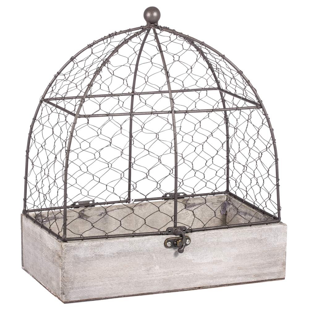 Rayher 46347000 Decorative Aviary, Vintage Cage for Wedding, Crafts and Home Decoration, 25x14x28cm