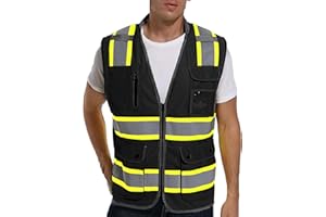 ArcRidge Reflective Safety Vest for Men and Women - High Visibility Construction Vest - Dual Tone Reflective Strips