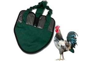 Hen Holster Bird Diaper, Wrap Around - for Hens, Roosters, Ducks, Leak-Proof Design, Comfortable Fleece Strap Bird Harness with Sewn-in Liner, Secure Hook and Loop Closure - XL, Green