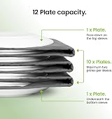 VonShef Electric Plate Warmer 12 Dinner Plate Heater 73°C Folding Compact Grey view 4