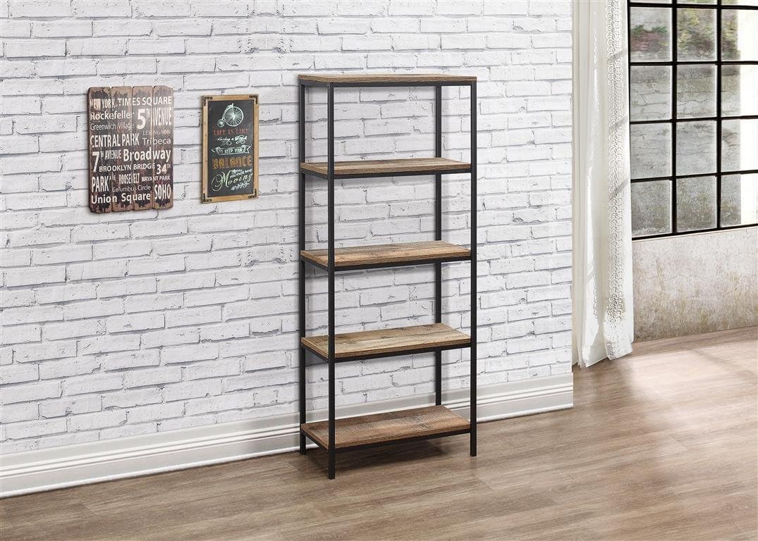 Birlea Urban 5 Tier Bookcase, Wood, Rustic, 30 x 60 x 144 cm - Image 4