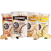 Don't Worry Meringue Cookies, Caramel, Cookies &amp; Cream, Cappuccino, Vanilla | Low Sugar Candy with 1 Calorie per Piece | Keto Friendly Gluten Free Dessert and Healthy Snacks For Adults