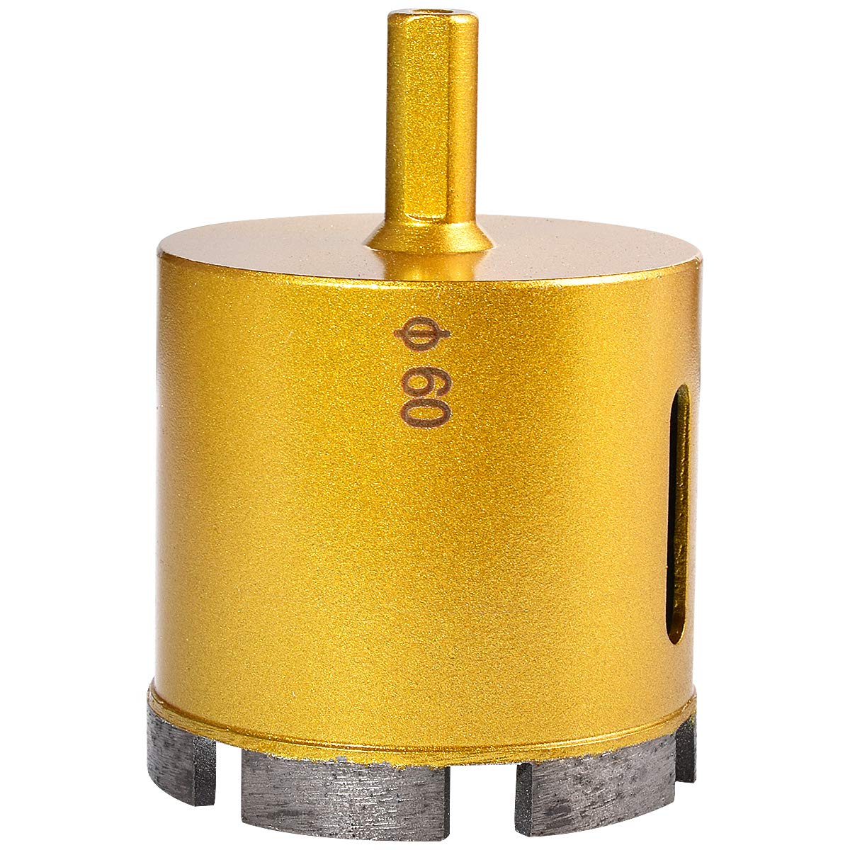 KATUR 60mm Dia Diamond Hole Saw Diamond Core Drill Bit, Masonry Hole Saw Porcelain Tile Hole Cutter for Marble, Glass, Slate, Ceramic, Granite, Quartz Gemstone