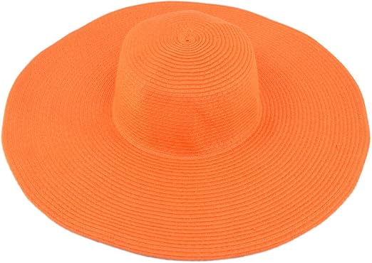orange floppy sun hat