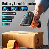 Tera 5100 Wireless Barcode Scanner 1D Laser 328ft USB Dongle 2000mAh Orange view 2