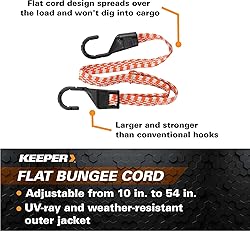 Keeper - 10 in. to 54 in. Adjustable Flat Bungee