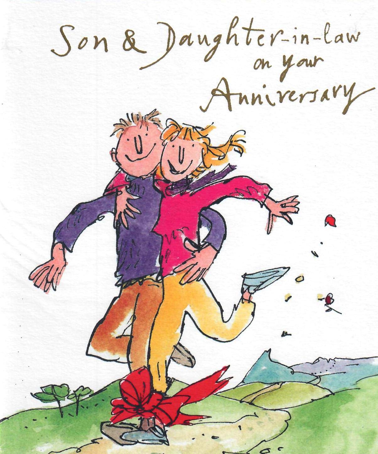 Quentin Blake - Son and Daughter in Law - Anniversary Card