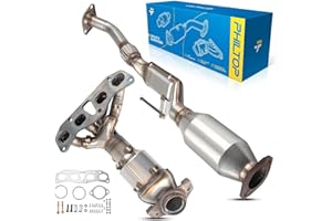 PHILTOP Front and Rear Catalytic Converter Stainless Steel Direct-Fit Replacement For 2002-2006 Altima 2.5L Replace 16403, 641519, 40810, 54360, 642280, 40514 (EPA Compliant)