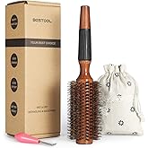 BESTOOL Round Brush for Drying, Boar Bristle Hair Brush, Large Round Style Brush for Women and Men, Smoothing, Curling, Adding Shine (2.5 Inch)