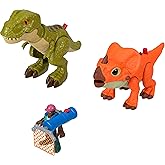 Fisher-Price Imaginext Jurassic World Rebirth Playset, T. tex Toy Gift Pack with 3-inch Human Action Figure, 2 Dinosaurs & Accessories (Amazon Exclusive)