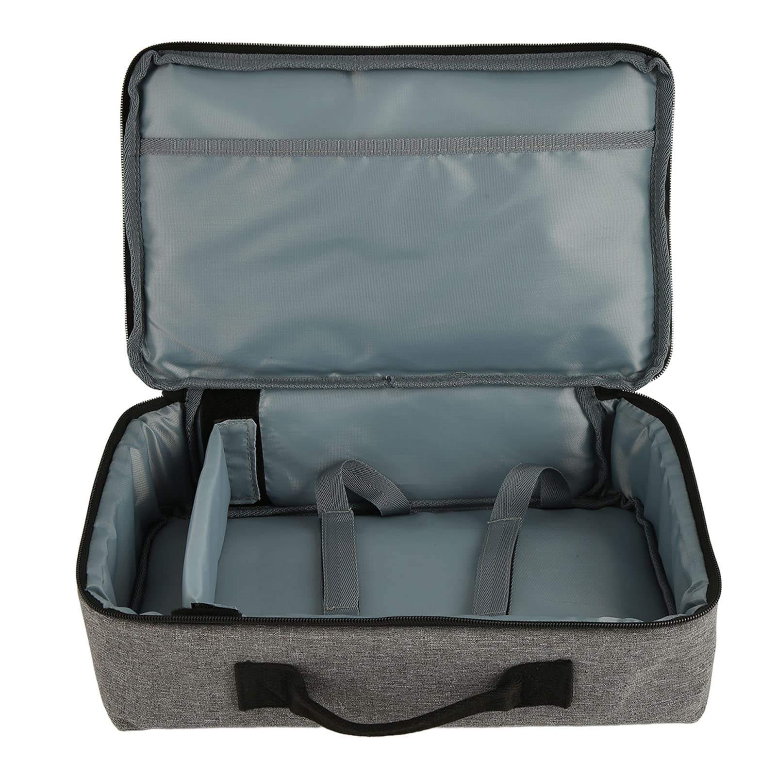 Projector Case, Heavy Duty Nylon Thickened Foam Internal Fixable Prevents Shaking Sturdy Handle Projector Bag Top Compartment Projector Travel Carrying Bag for Projectors, Cameras