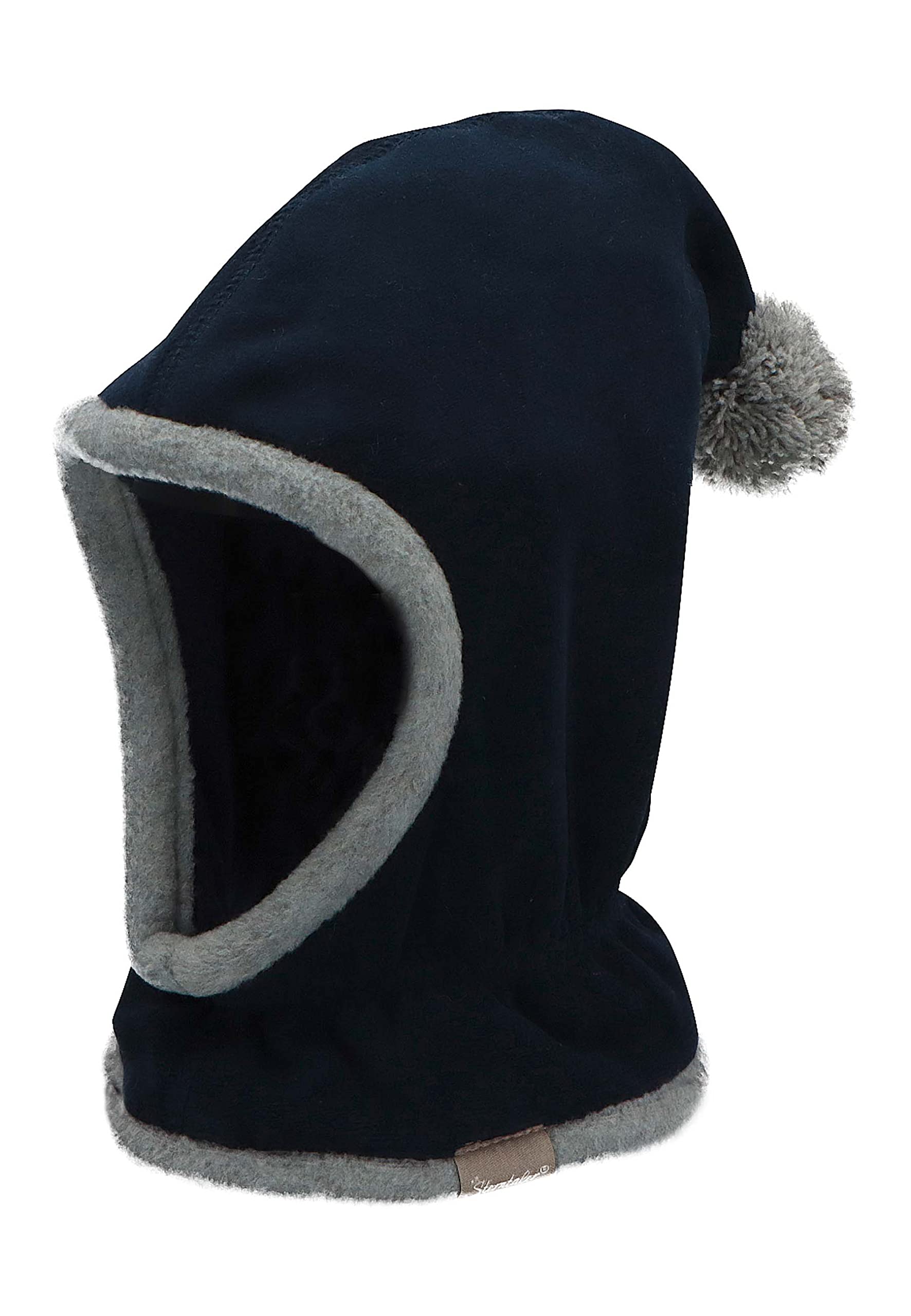 Sterntaler Unisex Baby Schalmütze mit Bommel Mütze, Marine, 45