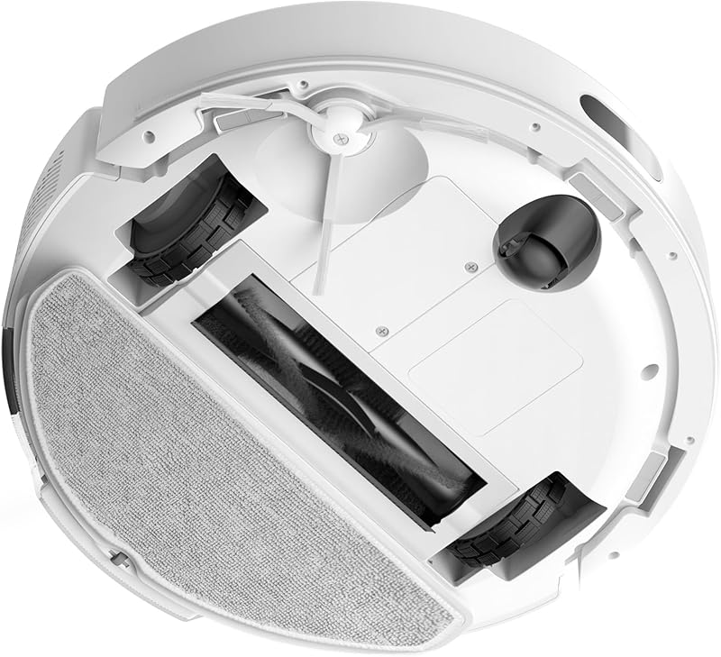 RV30 Max Plus Saugroboter mit Wischfunktion und automatischer Absaugstation, 5300Pa Ultra Starke Saugkraft, LiDAR+IMU Dual-Navigation, Alexa & Google Assistant Sprachsteuerung, Weiß
