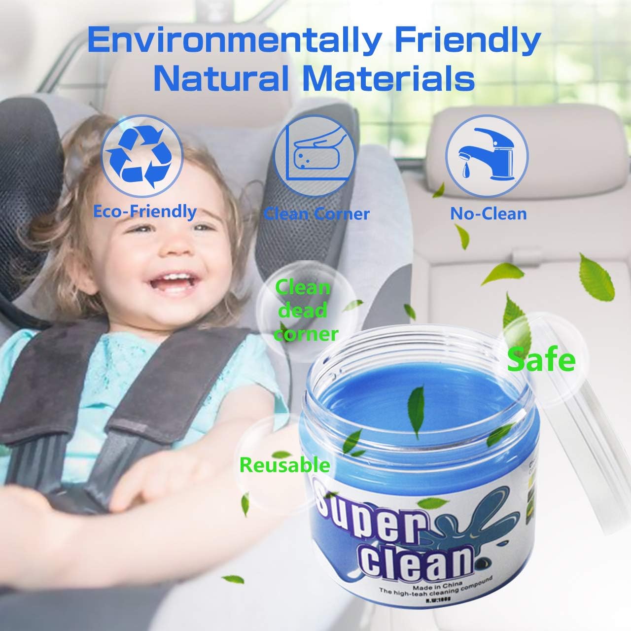 Mucjun Cleaning Gel for Car Detailing Putty Car Slime Cleaner Auto Detailing Gel Detail Tools Car Interior Cleaner Universal Dust Removal Gel Vent Cleaner Keyboard Laptop Cleaning Kit: Automotive