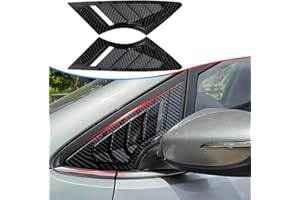 Window Louver，MUXEE 2Pcs Side Vent Window Louvers for KIA Forte 2014 2015 2016 2017 2018, ABS Print Sport Window Decorative Covers, Exterior Trim Accessories - Carbon Fiber